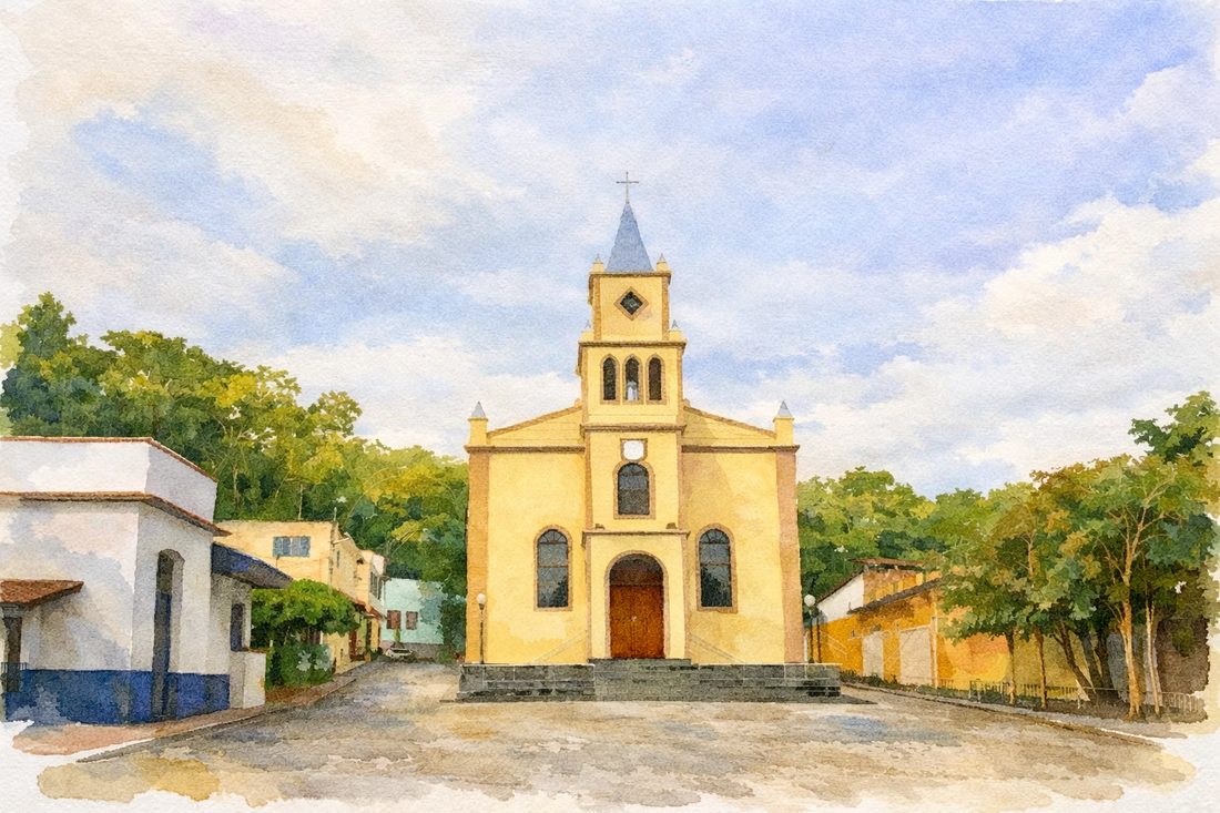 Aquarela da igreja